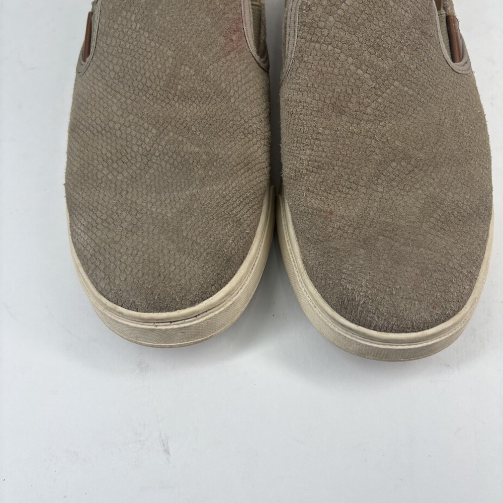 Olukai‎ Pehuea Women's US 8 Taupe Snake-Embossed Leather Slip-On Loafer Shoes - Picture 2 of 16